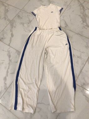 NIKE SKIMS SET Stretch Knit Wide-Leg Trousers and Top NWOT